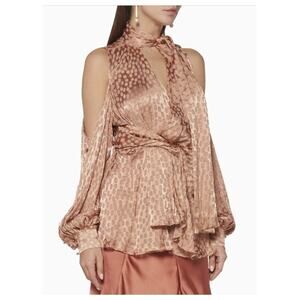 Acler Women's Anderson Cold-Shoulder Brown Size 2